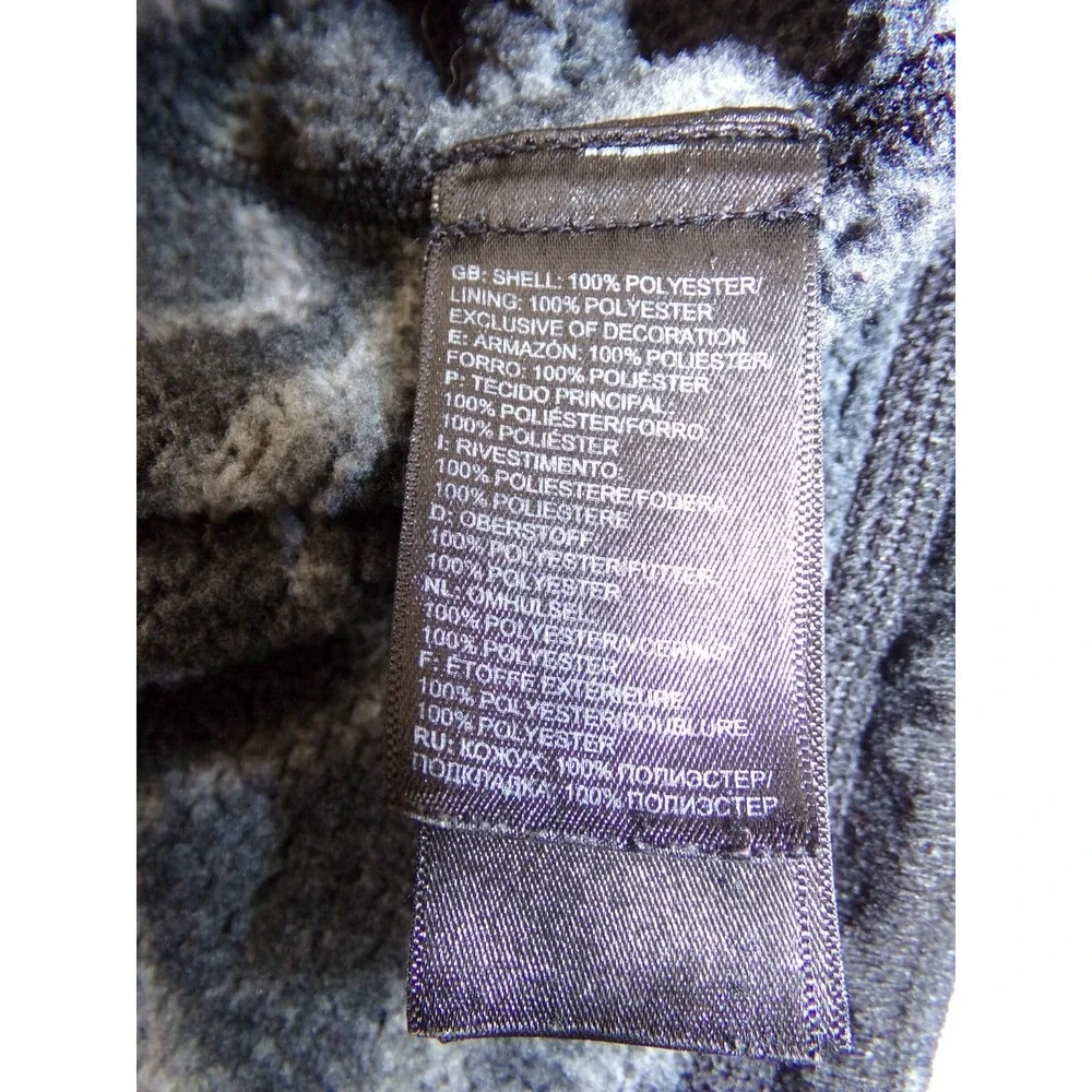 The North Face Mens Quarter Zip Pullover Fleece Aztec‎ Design Black Gray Size L